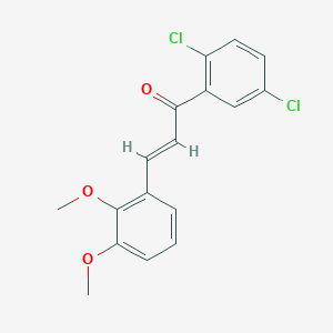 molecular formula C17H14Cl2O3 B3070513 (2E)-1-(2,5-Dichlorophenyl)-3-(2,3-dimethoxyphenyl)prop-2-en-1-one CAS No. 1004008-99-4