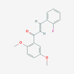 molecular formula C17H15FO3 B3070521 (2E)-1-(2,5-Dimethoxyphenyl)-3-(2-fluorophenyl)prop-2-en-1-one CAS No. 1004035-72-6