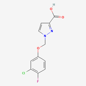molecular formula C11H8ClFN2O3 B3070538 1-[(3-氯-4-氟苯氧基)甲基]-1H-吡唑-3-羧酸 CAS No. 1004193-08-1