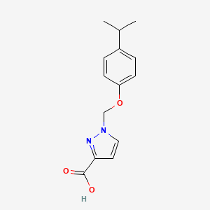 molecular formula C14H16N2O3 B3070541 1-[(4-Isopropylphenoxy)methyl]-1H-pyrazole-3-carboxylic acid CAS No. 1004193-15-0