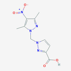 molecular formula C10H11N5O4 B3070560 1-[(3,5-二甲基-4-硝基-1H-吡唑-1-基)甲基]-1H-吡唑-3-羧酸 CAS No. 1004194-42-6