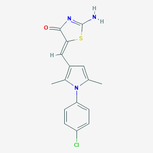 5-{[1-(4-chlorophenyl)-2,5-dimethyl-1H-pyrrol-3-yl]methylene}-2-imino-1,3-thiazolidin-4-one