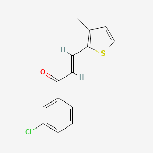 molecular formula C14H11ClOS B3070576 (2E)-1-(3-Chlorophenyl)-3-(3-methylthiophen-2-yl)prop-2-en-1-one CAS No. 1004212-14-9