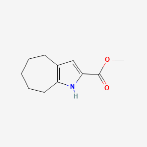 molecular formula C11H15NO2 B3070578 Methyl 1,4,5,6,7,8-hexahydrocyclohepta[b]pyrrole-2-carboxylate CAS No. 100445-46-3