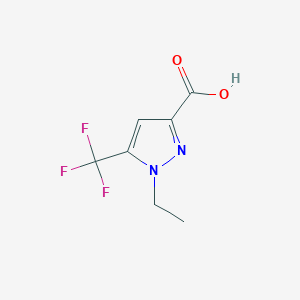 molecular formula C7H7F3N2O2 B3070604 1-乙基-5-(三氟甲基)-1H-吡唑-3-羧酸 CAS No. 1004643-70-2