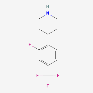 molecular formula C12H13F4N B3070618 4-(2-Fluoro-4-(trifluoromethyl)phenyl)piperidine CAS No. 1004852-72-5