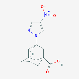 molecular formula C14H17N3O4 B3070634 3-(4-Nitro-1H-pyrazol-1-yl)adamantane-1-carboxylic acid CAS No. 1004944-58-4