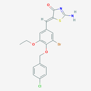 5-{3-Bromo-4-[(4-chlorobenzyl)oxy]-5-ethoxybenzylidene}-2-imino-1,3-thiazolidin-4-one