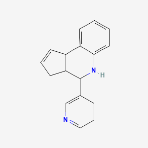 molecular formula C17H16N2 B3070683 4-Pyridin-3-yl-3a,4,5,9b-tetrahydro-3H-cyclopenta[c]quinoline CAS No. 1005086-69-0