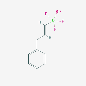 molecular formula C9H9BF3K B3070705 三氟硼酸钾 (E)-3-苯基丙烯-1-基 CAS No. 1005201-59-1