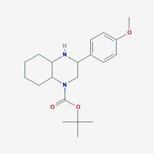 Tert-butyl 3-(4-methoxyphenyl)-decahydroquinoxaline-1-carboxylate