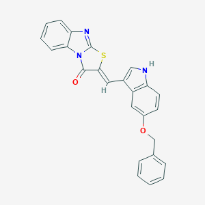 molecular formula C25H17N3O2S B307072 2-{[5-(benzyloxy)-1H-indol-3-yl]methylene}[1,3]thiazolo[3,2-a]benzimidazol-3(2H)-one 