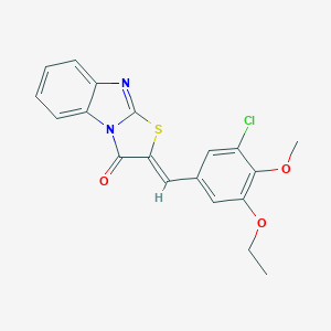 molecular formula C19H15ClN2O3S B307077 2-(3-chloro-5-ethoxy-4-methoxybenzylidene)[1,3]thiazolo[3,2-a]benzimidazol-3(2H)-one 