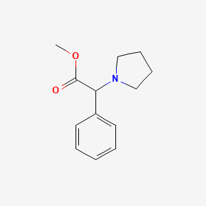 molecular formula C13H17NO2 B3070771 Methyl 2-phenyl-2-(pyrrolidin-1-YL)acetate CAS No. 100609-39-0