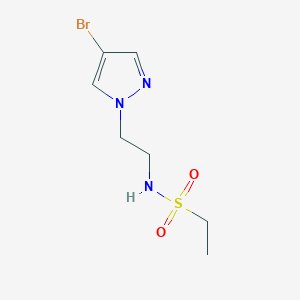 molecular formula C7H12BrN3O2S B3070776 Ethanesulfonic acid [2-(4-bromo-pyrazol-1-yl)-ethyl]-amide CAS No. 1006154-99-9