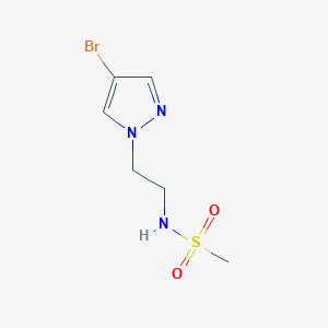 molecular formula C6H10BrN3O2S B3070780 N-[2-(4-溴吡唑-1-基)-乙基]-甲磺酰胺 CAS No. 1006219-03-9