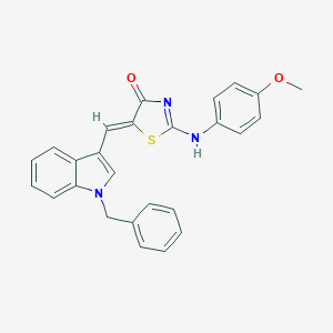 molecular formula C26H21N3O2S B307079 (5Z)-5-[(1-benzylindol-3-yl)methylidene]-2-(4-methoxyanilino)-1,3-thiazol-4-one 