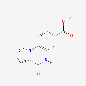molecular formula C13H10N2O3 B3070832 methyl 4-oxo-5H-pyrrolo[1,2-a]quinoxaline-7-carboxylate CAS No. 1006385-87-0