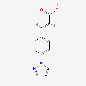 molecular formula C12H10N2O2 B3070835 3-[4-(1H-吡唑-1-基)苯基]丙烯酸 CAS No. 1006441-28-6