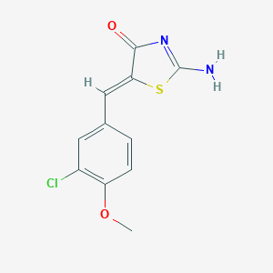 molecular formula C11H9ClN2O2S B307084 (5Z)-5-(3-chloro-4-methoxybenzylidene)-2-imino-1,3-thiazolidin-4-one 