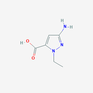 molecular formula C6H9N3O2 B3070860 3-amino-1-ethyl-1H-pyrazole-5-carboxylic acid CAS No. 1006451-71-3