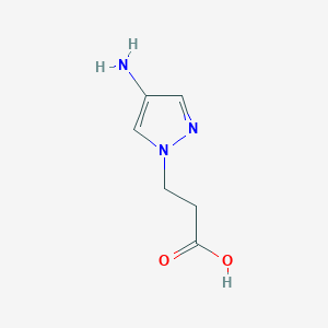 molecular formula C6H9N3O2 B3070879 3-(4-amino-1H-pyrazol-1-yl)propanoic acid CAS No. 1006455-84-0