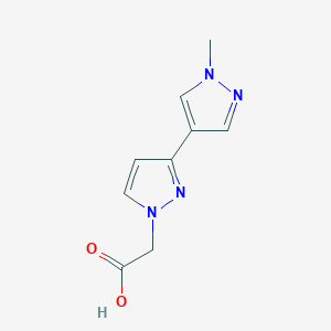 molecular formula C9H10N4O2 B3070888 (1'-甲基-1H,1'H-3,4'-联吡唑-1-基)乙酸 CAS No. 1006464-16-9