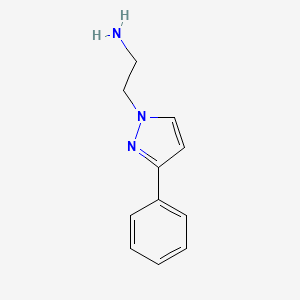 molecular formula C11H13N3 B3070892 2-(3-苯基-吡唑-1-基)-乙胺 CAS No. 1006468-98-9