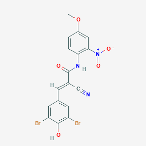 molecular formula C17H11Br2N3O5 B307090 2-cyano-3-(3,5-dibromo-4-hydroxyphenyl)-N-{2-nitro-4-methoxyphenyl}acrylamide 