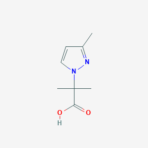 molecular formula C8H12N2O2 B3070900 2-甲基-2-(3-甲基-1H-吡唑-1-基)丙酸 CAS No. 1006473-52-4