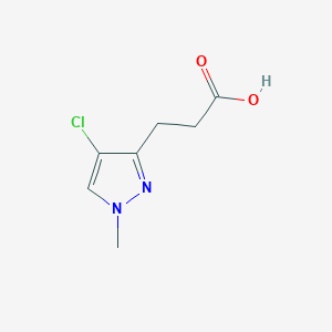 molecular formula C7H9ClN2O2 B3070909 3-(4-chloro-1-methyl-1H-pyrazol-3-yl)propanoic acid CAS No. 1006483-02-8