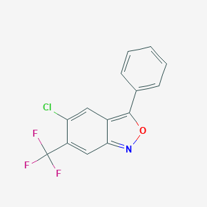 molecular formula C14H7ClF3NO B307094 3-Phenyl-5-chloro-6-(trifluoromethyl)-2,1-benzisoxazole 