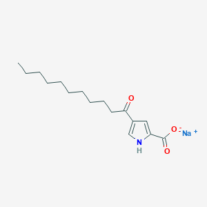molecular formula C16H24NNaO3 B3070953 Sodium 4-undecanoyl-1H-pyrrole-2-carboxylate CAS No. 1007029-01-7