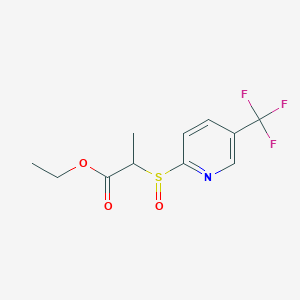 molecular formula C11H12F3NO3S B3070988 2-[5-(三氟甲基)吡啶-2-基]磺酰基丙酸乙酯 CAS No. 1007237-36-6