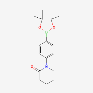 molecular formula C17H24BNO3 B3070989 1-(4-(4,4,5,5-四甲基-1,3,2-二氧杂硼环丁烷-2-基)苯基)哌啶-2-酮 CAS No. 1007346-42-0