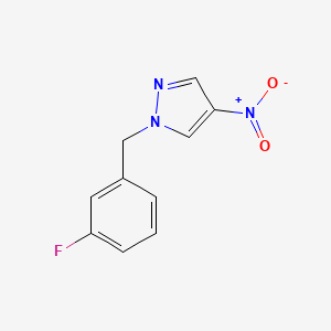 molecular formula C10H8FN3O2 B3071016 1-[(3-Fluorophenyl)methyl]-4-nitro-1H-pyrazole CAS No. 1007477-02-2