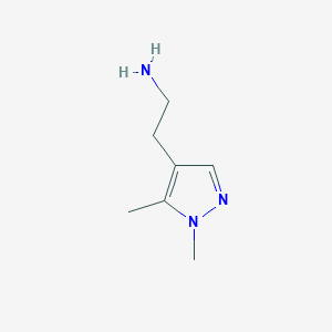 molecular formula C7H13N3 B3071035 2-(1,5-dimethyl-1H-pyrazol-4-yl)ethan-1-amine CAS No. 1007502-55-7