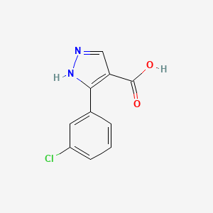 molecular formula C10H7ClN2O2 B3071064 5-(3-氯苯基)-1H-吡唑-4-羧酸 CAS No. 1007541-81-2