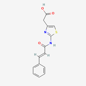 molecular formula C14H12N2O3S B3071075 (2-{[(2E)-3-phenylprop-2-enoyl]amino}-1,3-thiazol-4-yl)acetic acid CAS No. 1007683-65-9