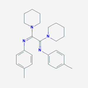 4-methyl-N-{2-[(4-methylphenyl)imino]-1,2-dipiperidin-1-ylethylidene}aniline