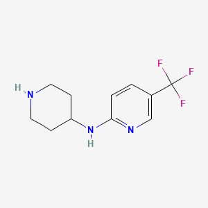 molecular formula C11H14F3N3 B3071106 (Piperidin-4-yl)(5-(trifluoromethyl)pyridin-2-yl)amine CAS No. 1007912-15-3