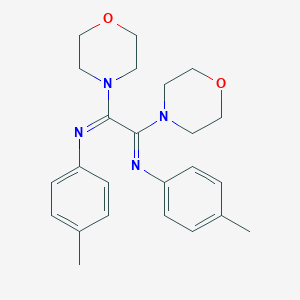 4-methyl-N-{2-[(4-methylphenyl)imino]-1,2-dimorpholin-4-ylethylidene}aniline