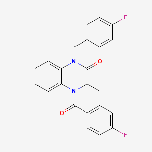 4-(4-fluorobenzoyl)-1-(4-fluorobenzyl)-3-methyl-3,4-dihydro-2(1H)-quinoxalinone