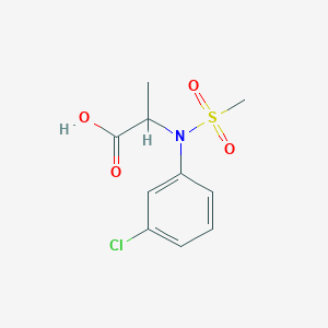 molecular formula C10H12ClNO4S B3071135 N-(3-氯苯基)-N-(甲磺酰基)丙氨酸 CAS No. 1008026-74-1