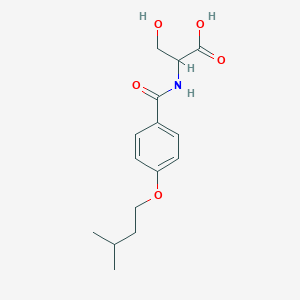 molecular formula C15H21NO5 B3071149 3-Hydroxy-2-[4-(3-methyl-butoxy)-benzoylamino]-propionic acid CAS No. 1008069-91-7