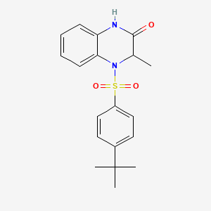 molecular formula C19H22N2O3S B3071159 4-{[4-(tert-butyl)phenyl]sulfonyl}-3-methyl-3,4-dihydro-2(1H)-quinoxalinone CAS No. 1008080-48-5