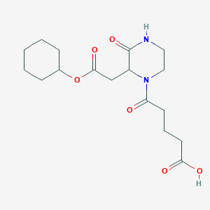 molecular formula C17H26N2O6 B3071169 5-{2-[2-(Cyclohexyloxy)-2-oxoethyl]-3-oxo-1-piperazinyl}-5-oxopentanoic acid CAS No. 1008214-43-4