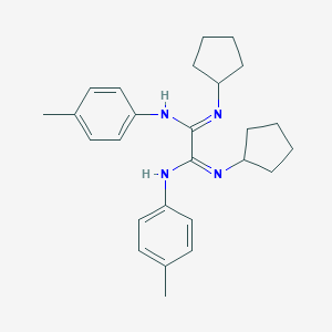molecular formula C26H34N4 B307117 N~1~,N~2~-dicyclopentyl-N'~1~,N'~2~-bis(4-methylphenyl)ethanediimidamide 