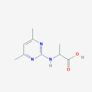 molecular formula C9H13N3O2 B3071194 2-[(4,6-二甲基嘧啶-2-基)氨基]丙酸 CAS No. 1008675-49-7
