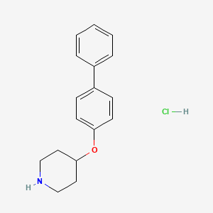 molecular formula C17H20ClNO B3071222 4-([1,1'-联苯]-4-氧基)哌啶盐酸盐 CAS No. 1008773-38-3